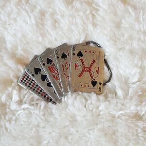 Vintage Men's Pocker Royal Flush Figural Cards Belt Buckle